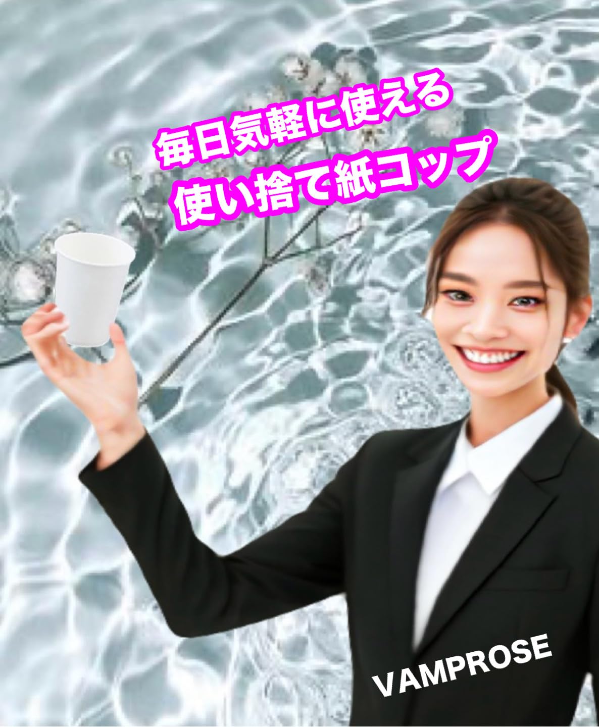 Amazon | 使い捨て紙コップ ペーパーカップ 9オンス（275ml） 100個
